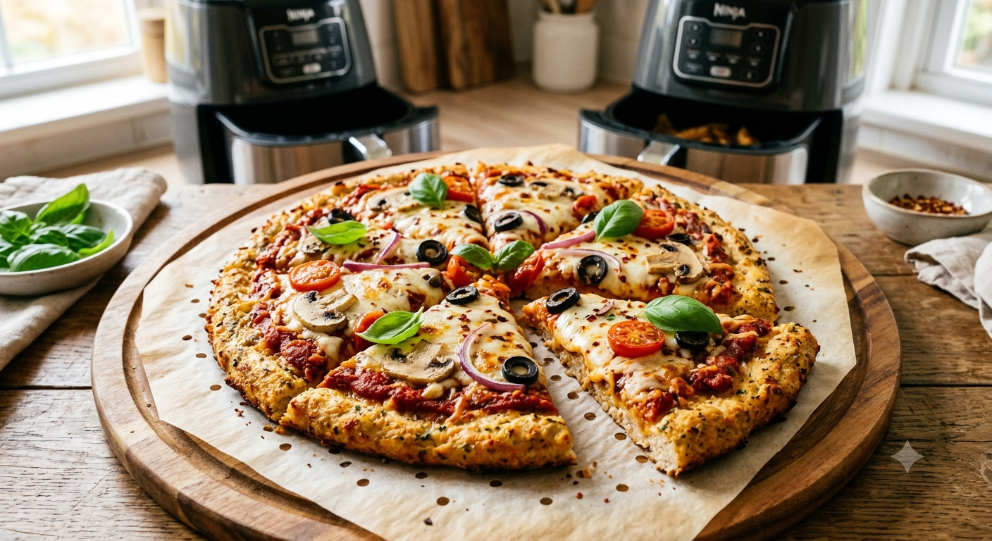 Pizza Express en Freidora de Aire con Base de Pollo